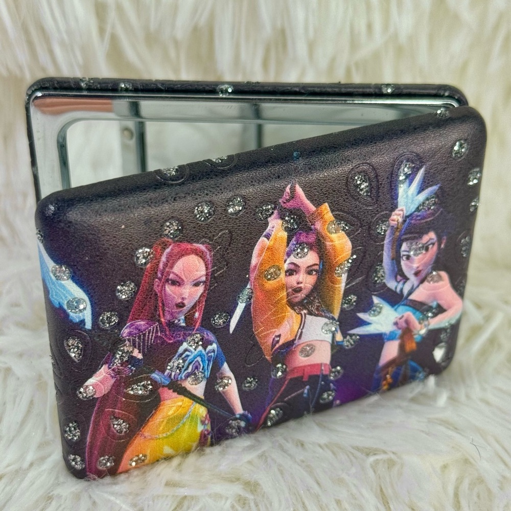 KPop Demon Hunter Rumi Zoey Mira Double Mirror Folding Puffy Compact